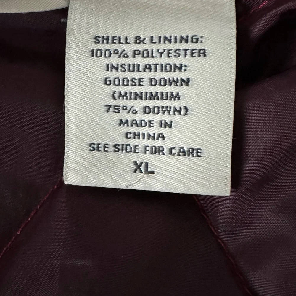 WOMENS EDDIE BAUER RED PREMIUM 550 Power Fill Quilted snap front jacket - Picture 12 of 12